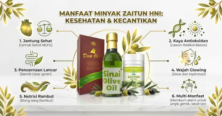 manfaat minyak zaitun HNI