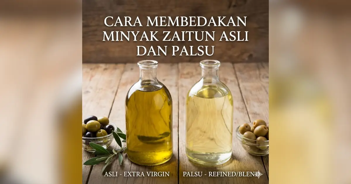 cara membedakan minyak zaitun asli dan palsu