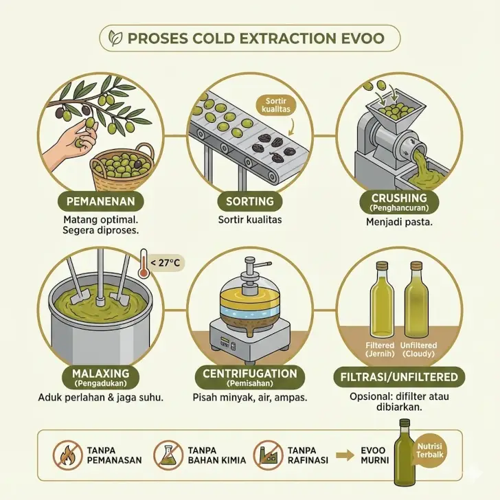 proses pembuatan EVOO