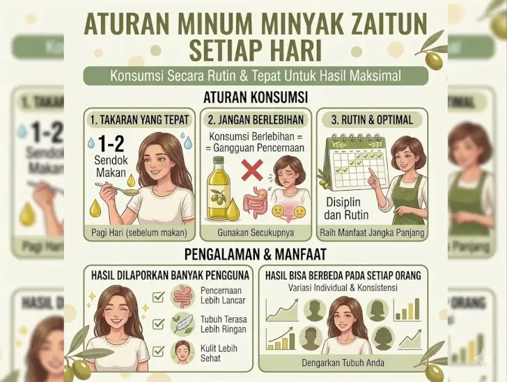 aturan minum minyak zaitun setiap hari