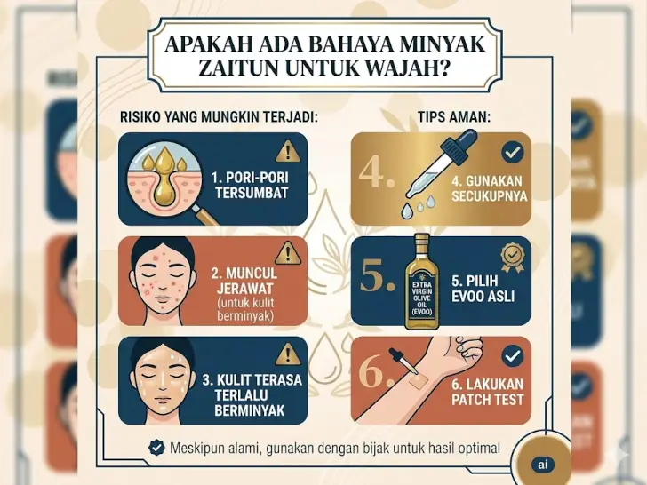 bahaya minyak zaitun untuk wajah