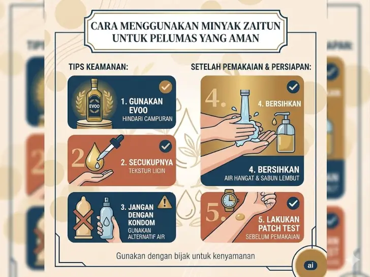 cara menggunakan minyak zaitun untuk pelumas