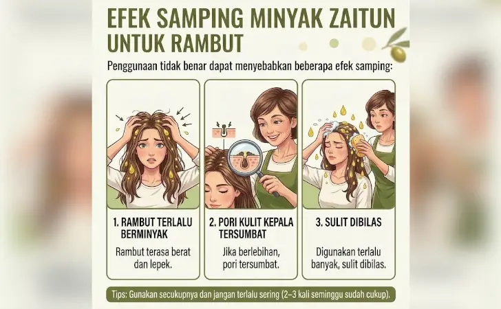 efek samping minyak zaitun untuk rambut