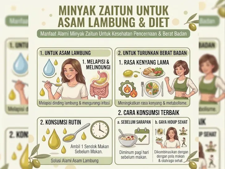 minyak zaitun untuk asam lambung