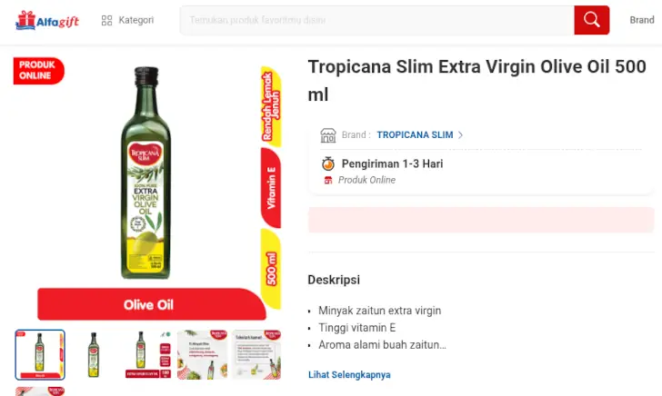 minyak zaitun untuk rambut di Indomaret dan Alfamart